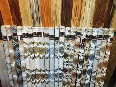 Pvc wallpanel-Fabric sheet-Wpc fluted panel-Wallpaper-Wooden flooring - photo 17