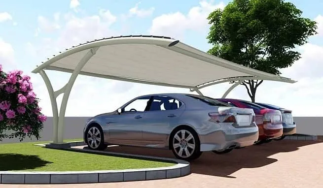 Tensile shades,car parking shades,double side parking shades