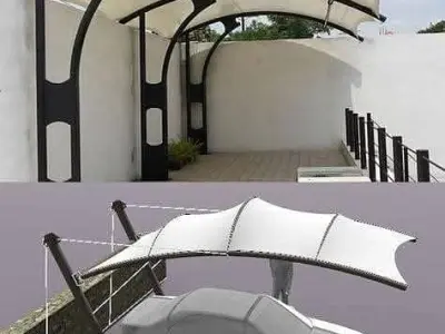 Tensile shades,car parking shades,double side parking shades - photo 4