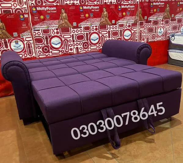 Sofa cum bed (2in1)(sofa +bed)(Molty foam)(10 years warranty )()