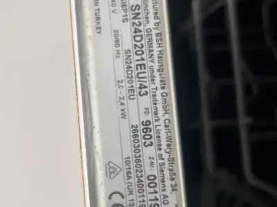 Used Siemens Freestanding Dishwasher - White - photo 4