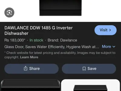 Dawlance dishwasher brand new in warranty